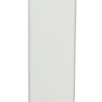 Meranti koplat/architraaf schuin 68x12 mm wit gegrond
