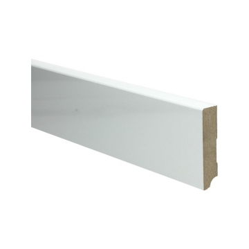 MDF Rechte plint 78x18 hoogglans wit folie