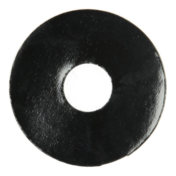 Zelfklevende Rozet (17 mm) Zwart Hoogglans