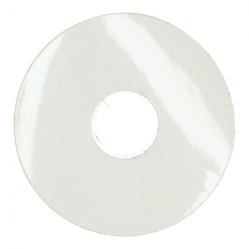 Zelfklevende Rozet (17 mm) Hoogglans Wit