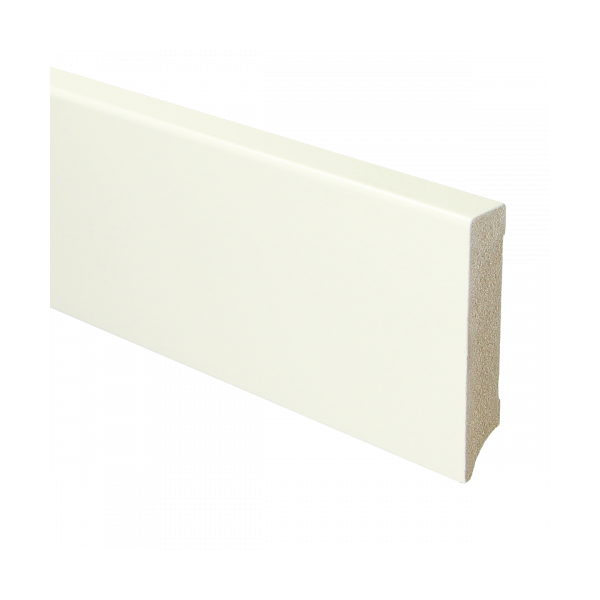 MDF Moderne plint 90x18 wit voorgelakt RAL 9010