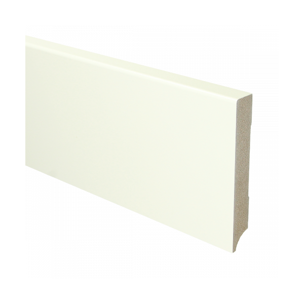 MDF Moderne plint 120x18 wit voorgelakt RAL 9010