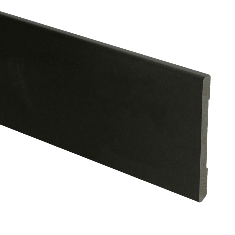 MDF Moderne plint zwart voorgelakt RAL 9005