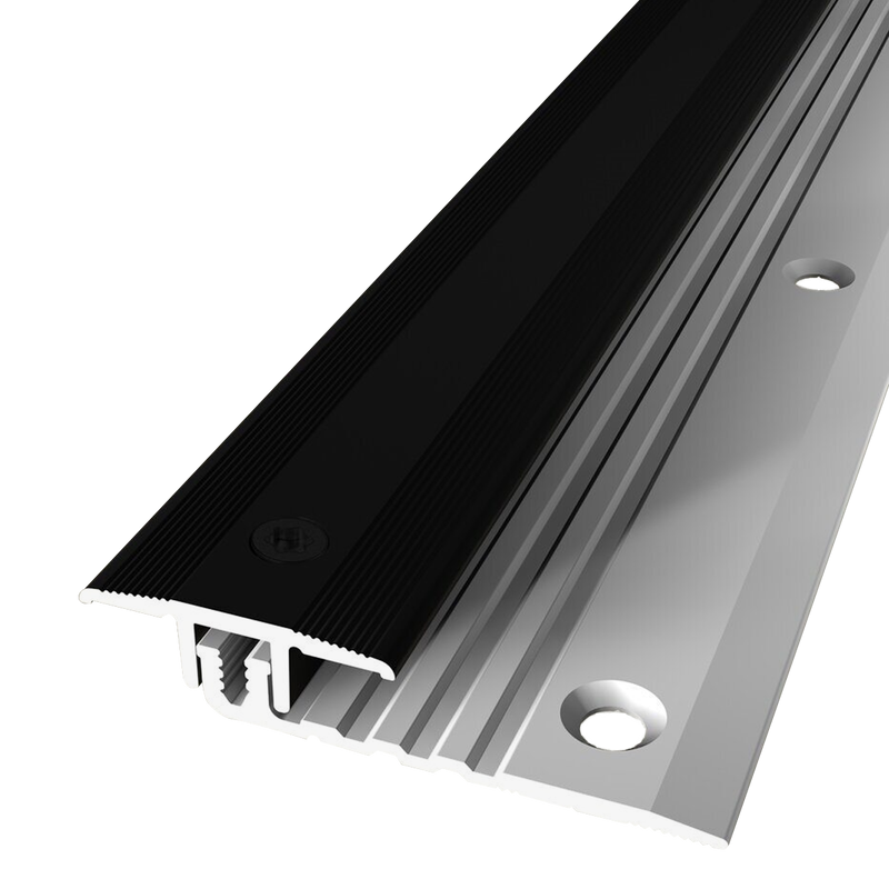 Overgangsprof. 378 4 - 9,5 mm alu zwart 1,0 m