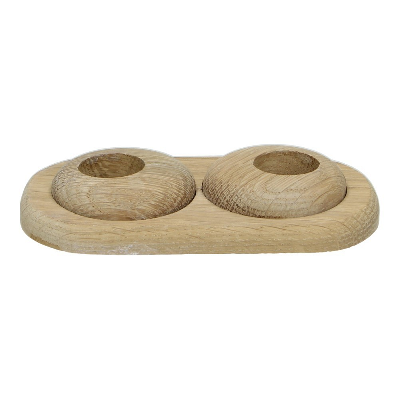 Duo-rozet varia. ÿ 22 mm eiken wit geolied