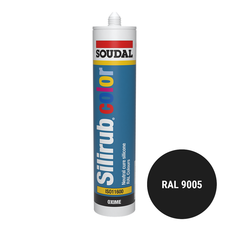 Soudal Siliconenkit RAL 9005 diepzwart 300 ml