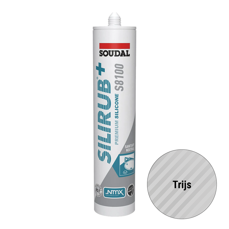 Soudal Siliconenkit Transparant grijs/trijs 300 ml