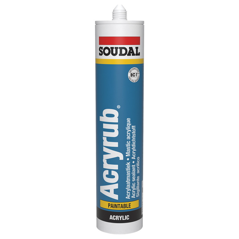 Soudal Acryrub acrylkit zwart 310 ml