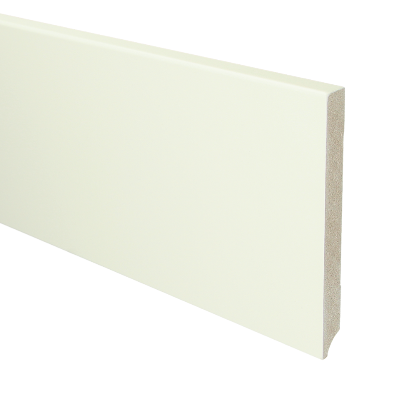 MDF Moderne plint 150x15 wit voorgelakt RAL 9010