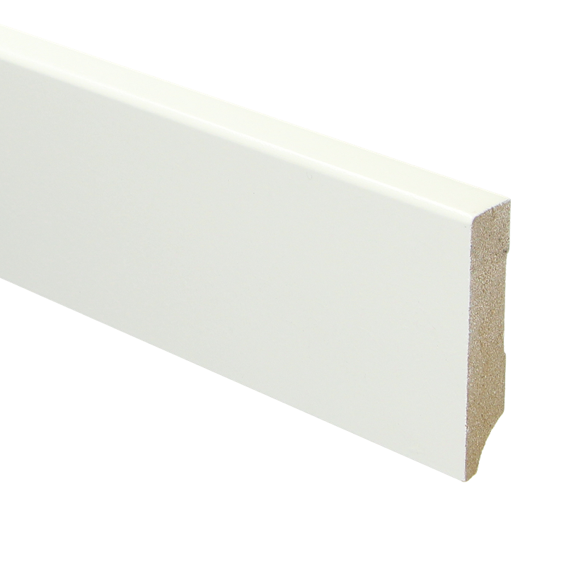 MDF Moderne plint voorgelakt RAL 9016